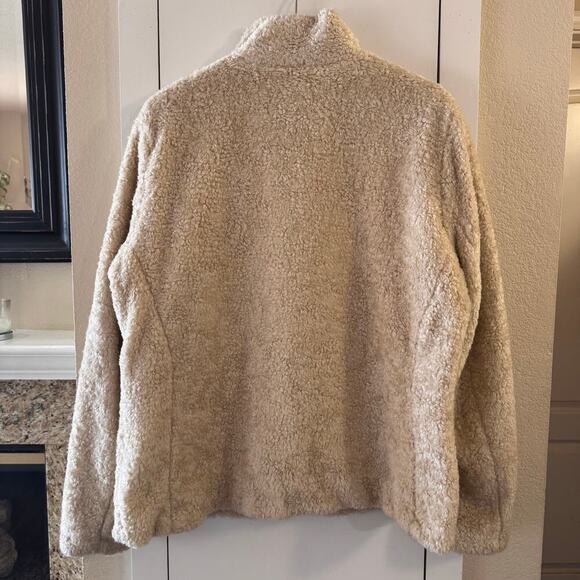 Pendleton Women’s Softshell Fuzzy Full
Zip Sherpa Jacket Beige Heather
Size XL - Picture 3 of 9